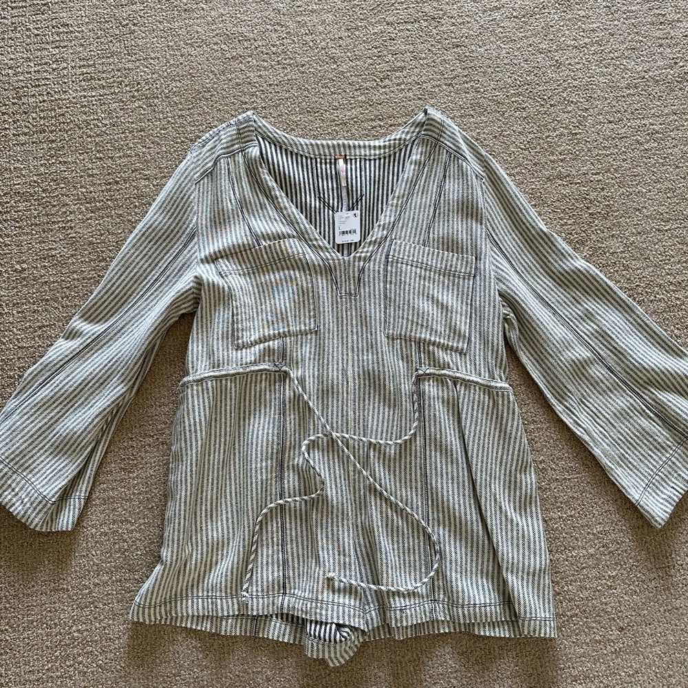 NWT free people Solstice Washed Shortall size L